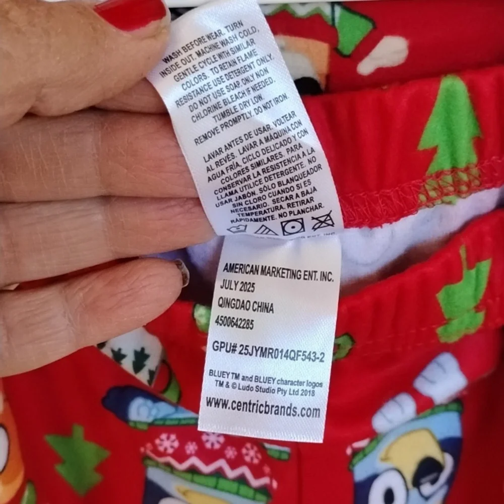 NWT Bluey Red Kids 2-Piece Owl Pajama Set